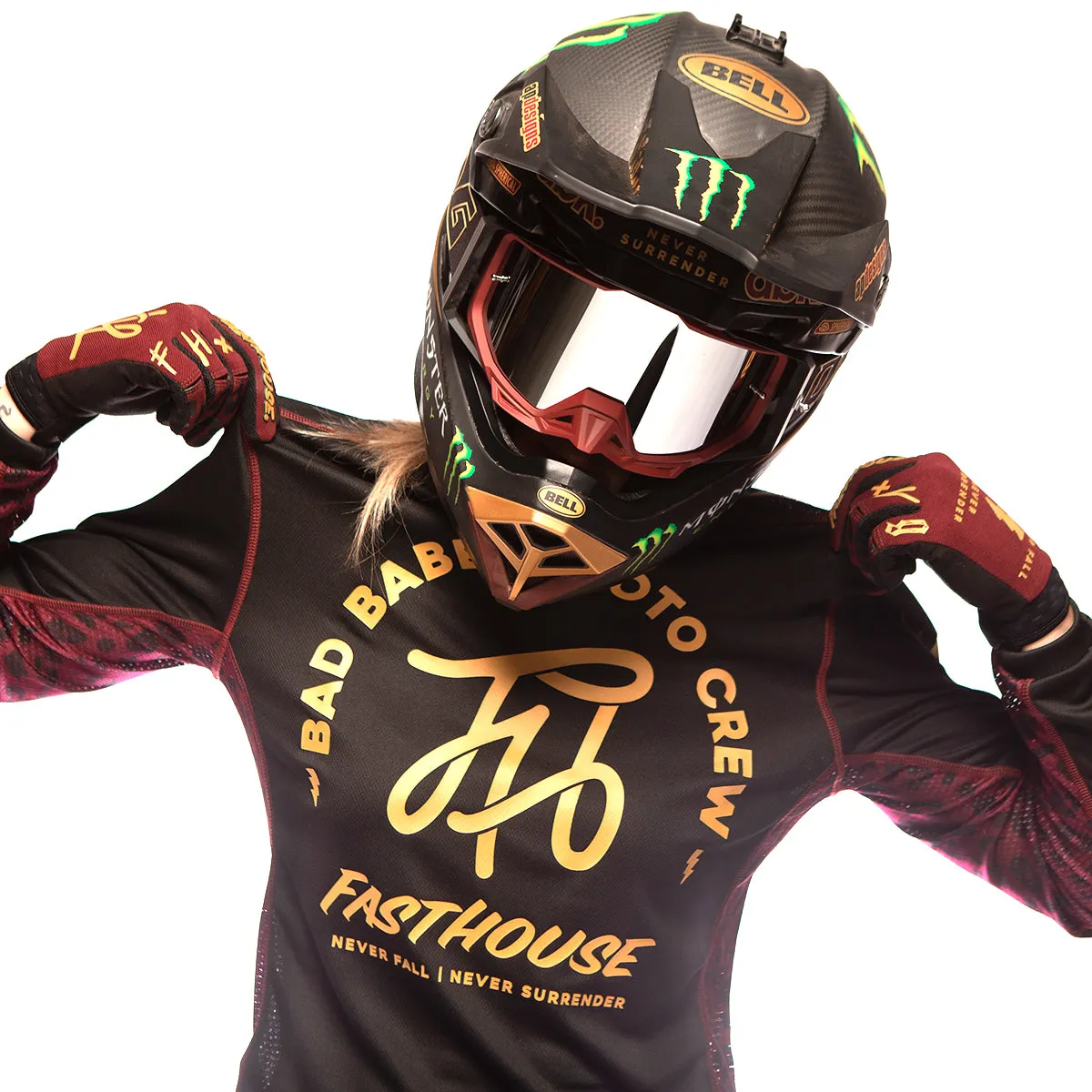 Grindhouse Golden Script Women's Jersey - Black