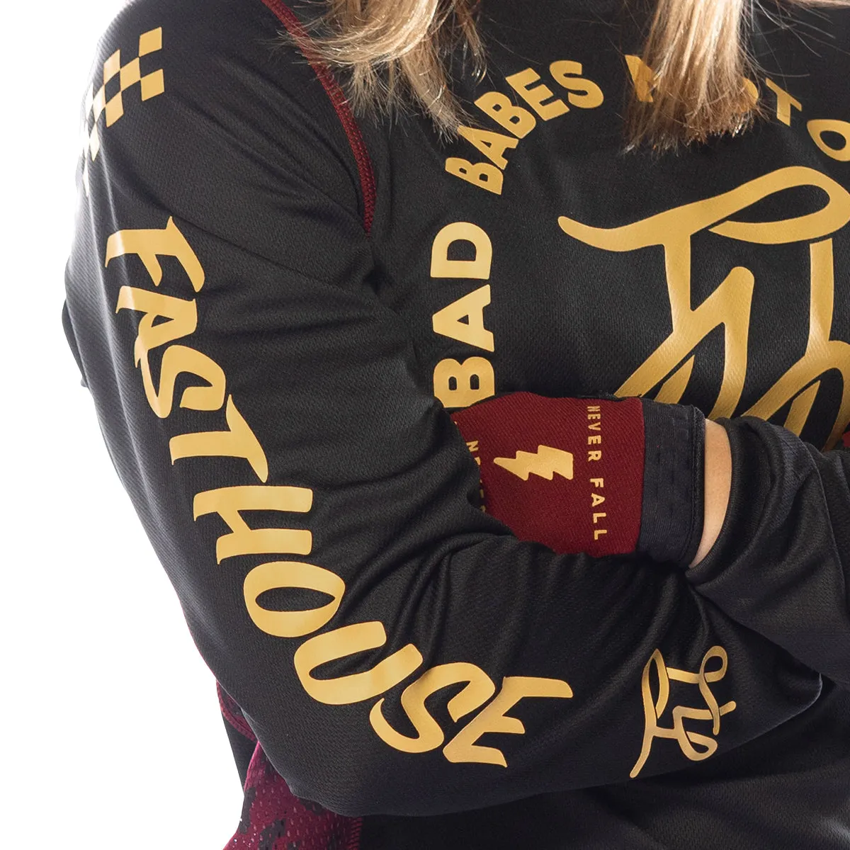 Grindhouse Golden Script Women's Jersey - Black