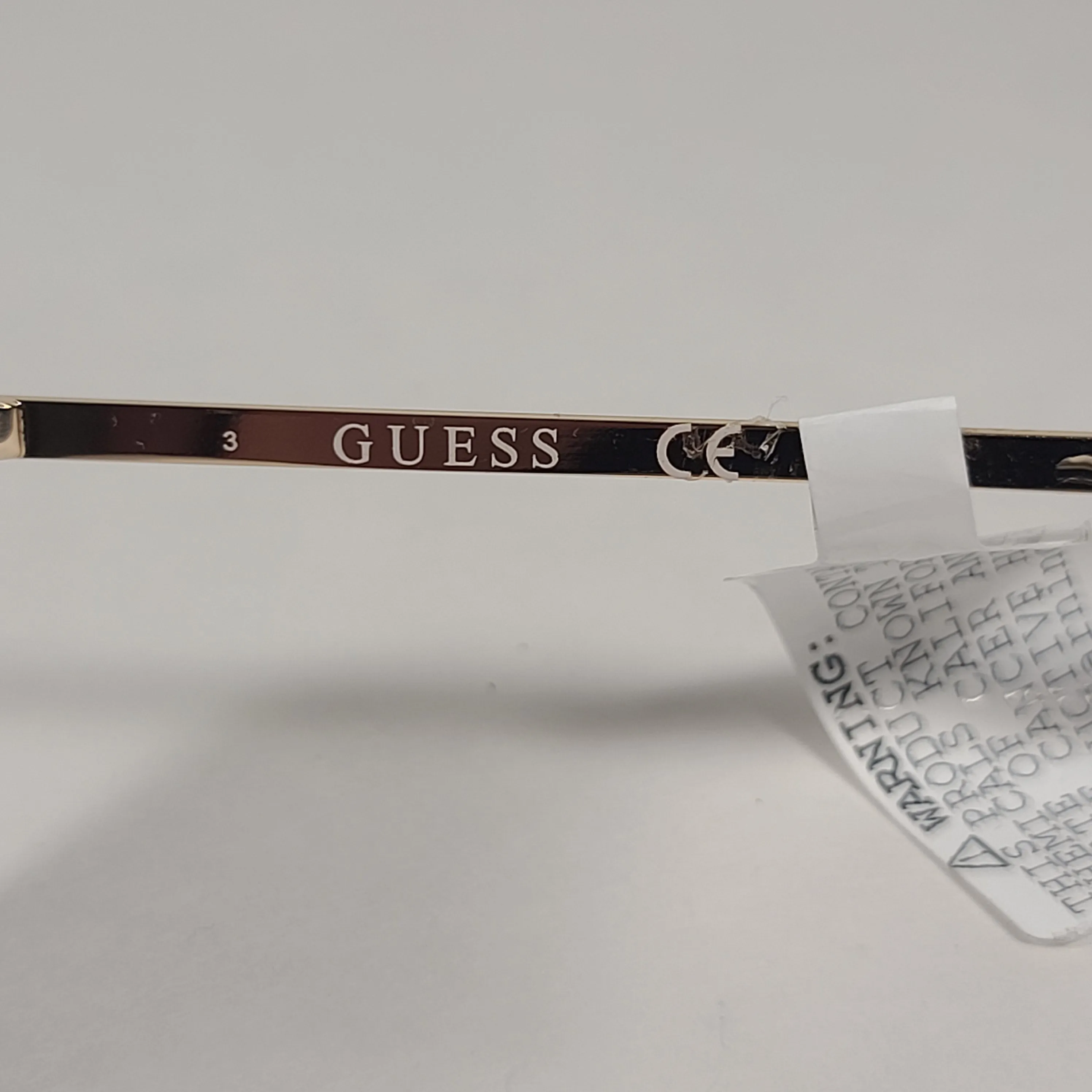 Guess Butterfly Sunglasses Shiny Black Gold Accent Gray Gradient Lens GF0352 01B