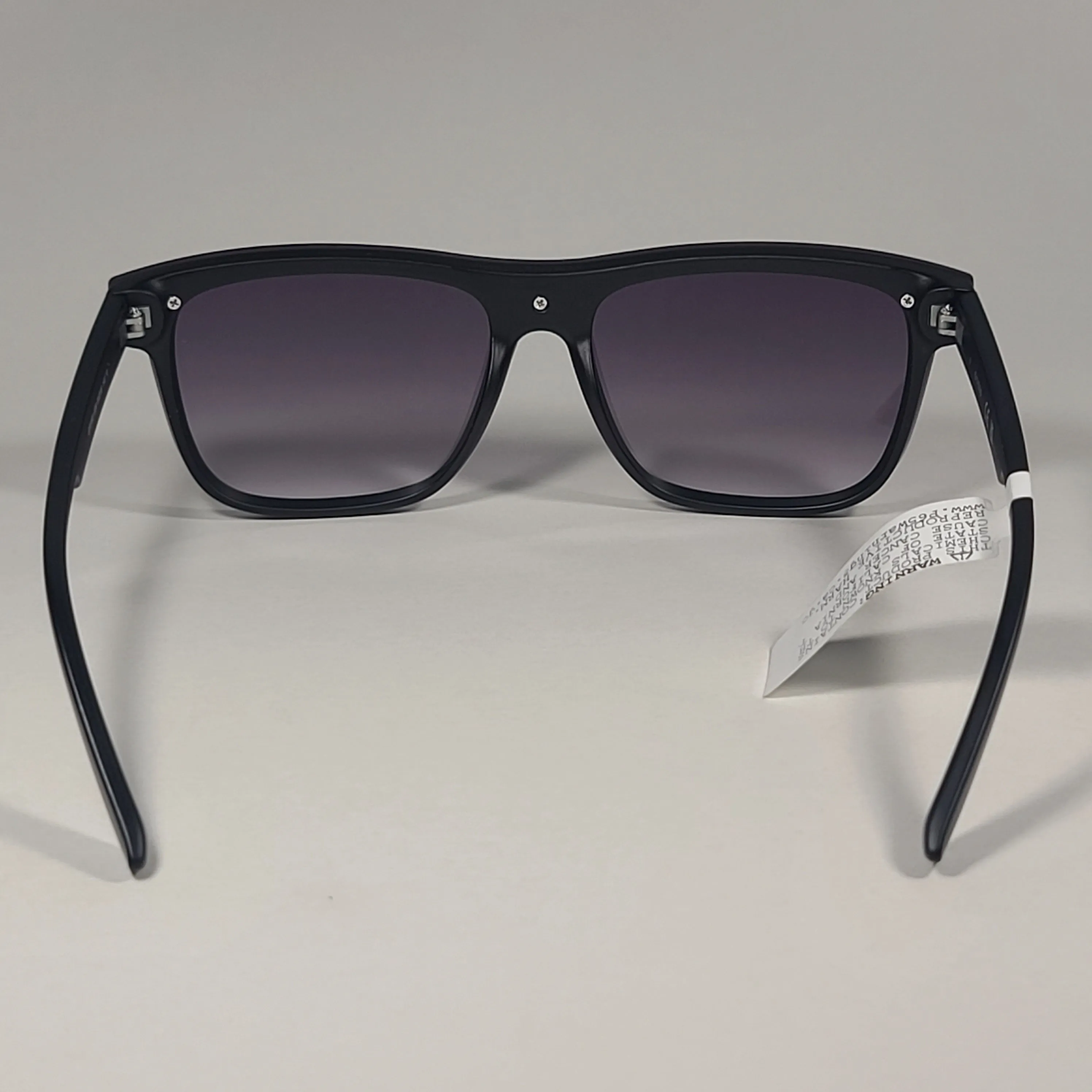 Guess Rectangular Rimless Shield Sunglasses Shiny Black Frame Gray Gradient Lens GF0183 02B