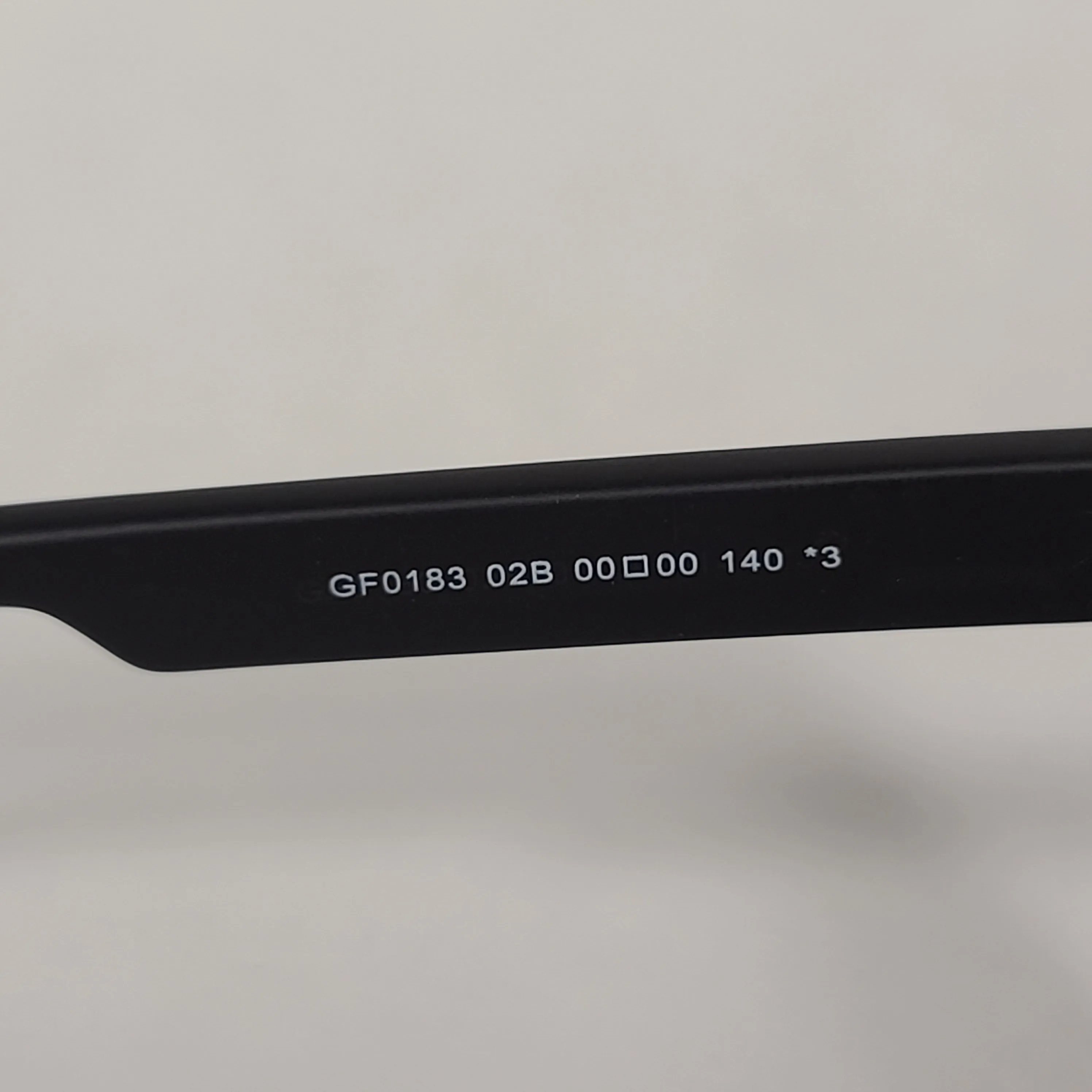 Guess Rectangular Rimless Shield Sunglasses Shiny Black Frame Gray Gradient Lens GF0183 02B