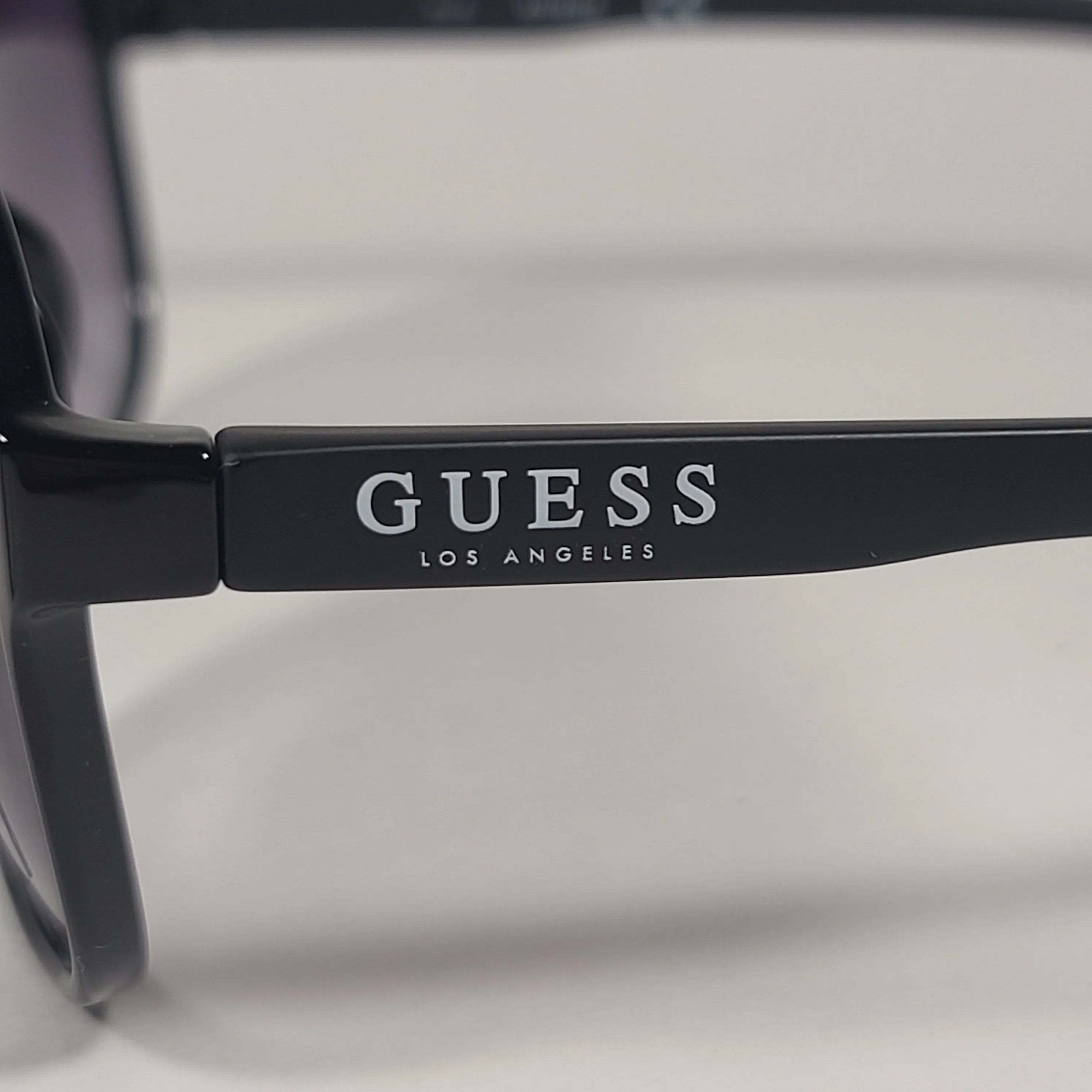 Guess Turbo Aviator Sunglasses Matte Black And Shiny Black Frame Smoke Gradient Lens GF0214 01B