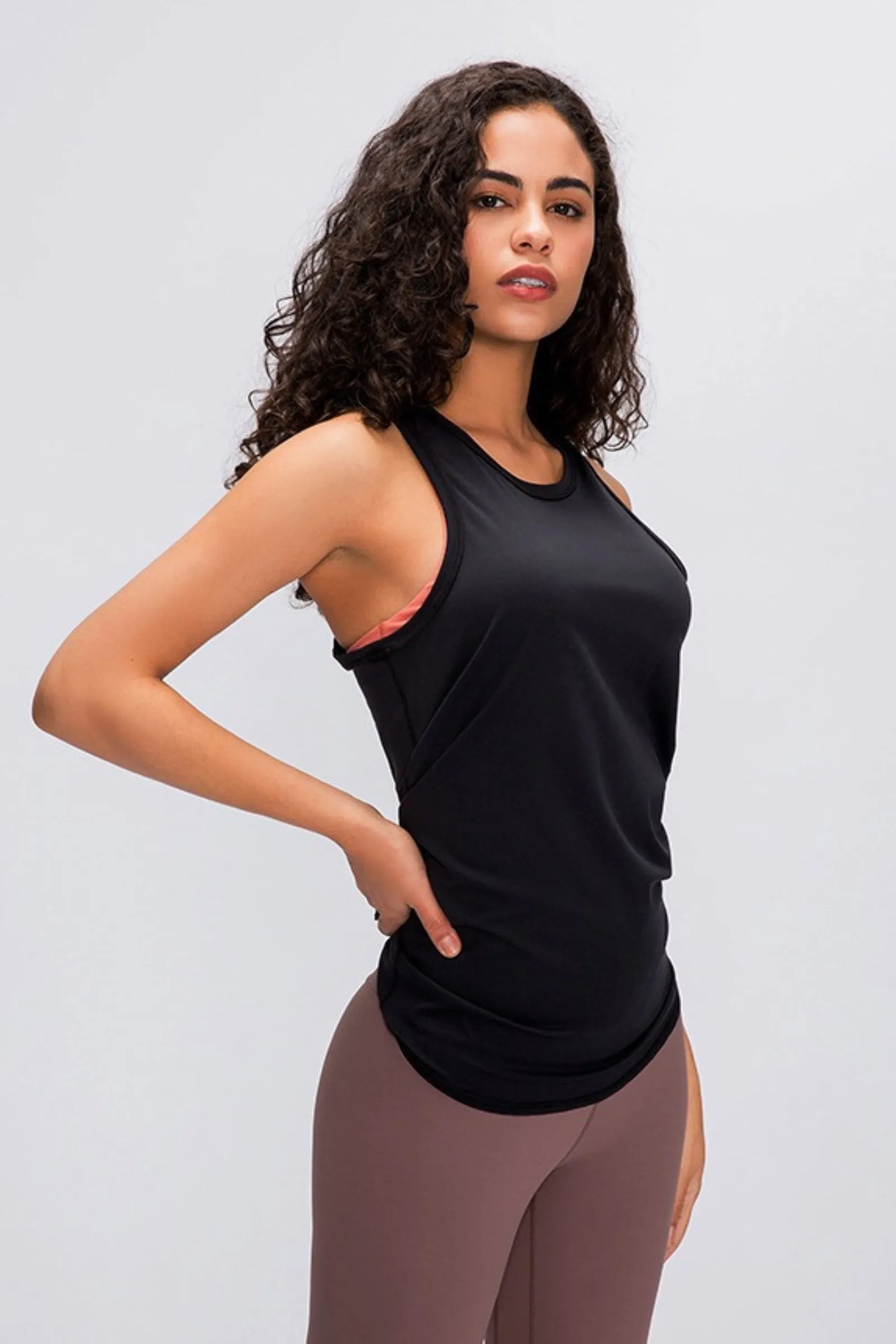 Gym Bunny Flow Loose-fit Vest- Black