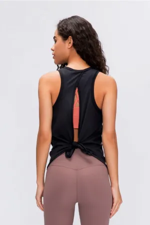 Gym Bunny Flow Loose-fit Vest- Black