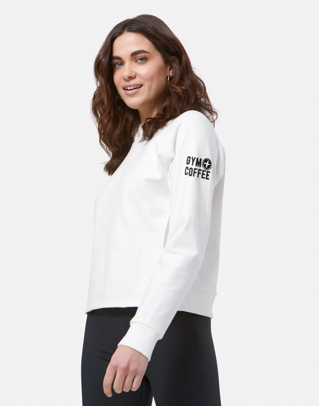 Gym Coffee Chill Crew (Womens) - Ultra White