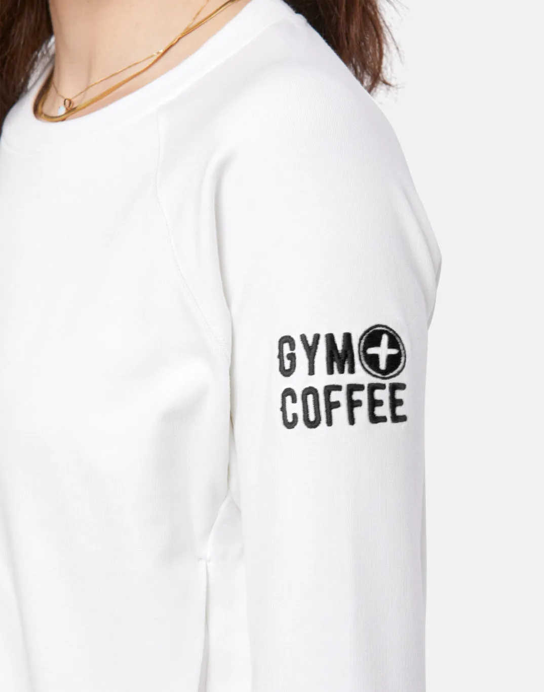 Gym Coffee Chill Crew (Womens) - Ultra White