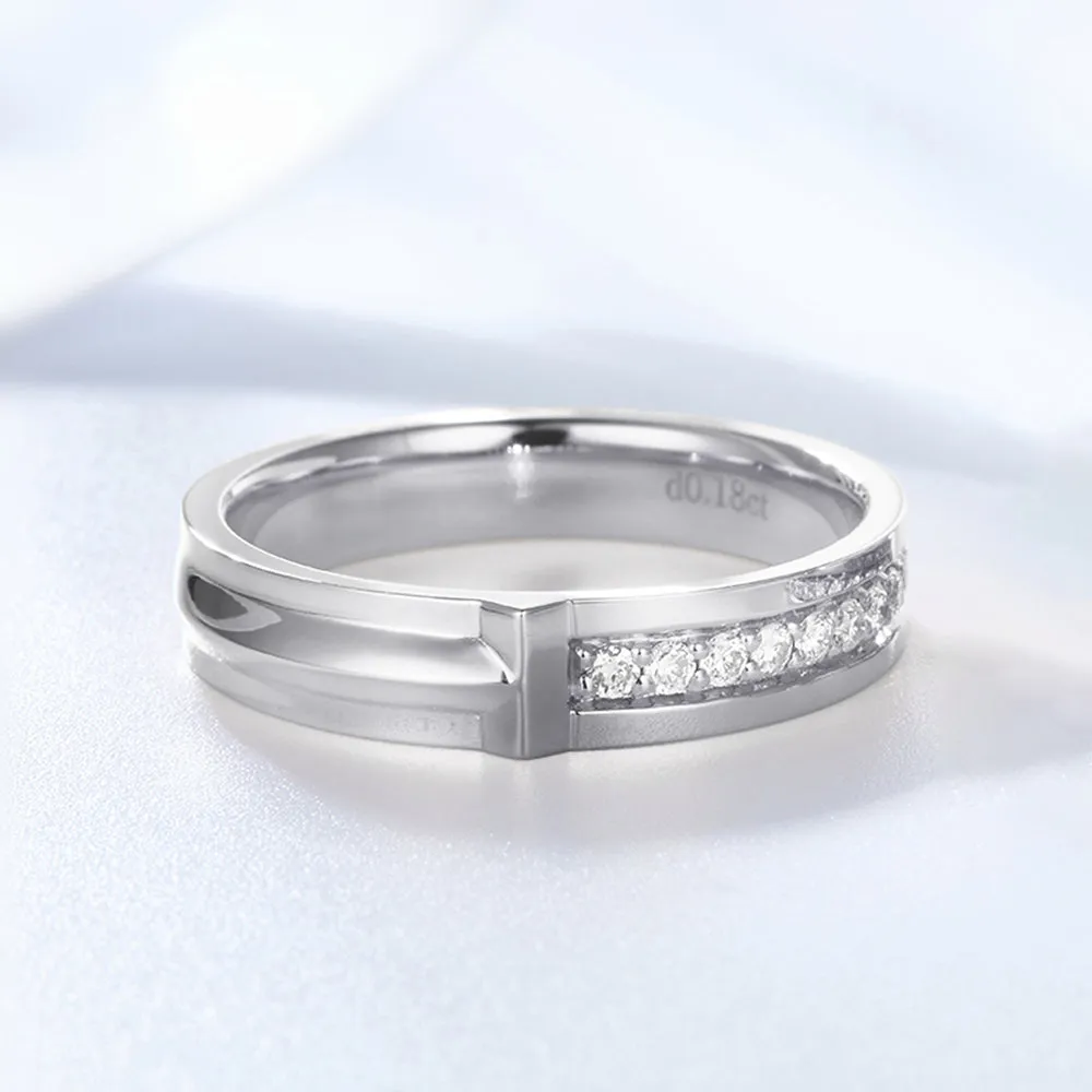 Half Eternity Diamonds Couple Wedding Rings