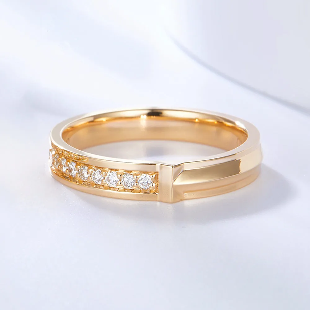 Half Eternity Diamonds Couple Wedding Rings