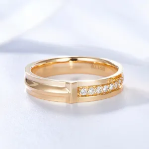 Half Eternity Diamonds Couple Wedding Rings