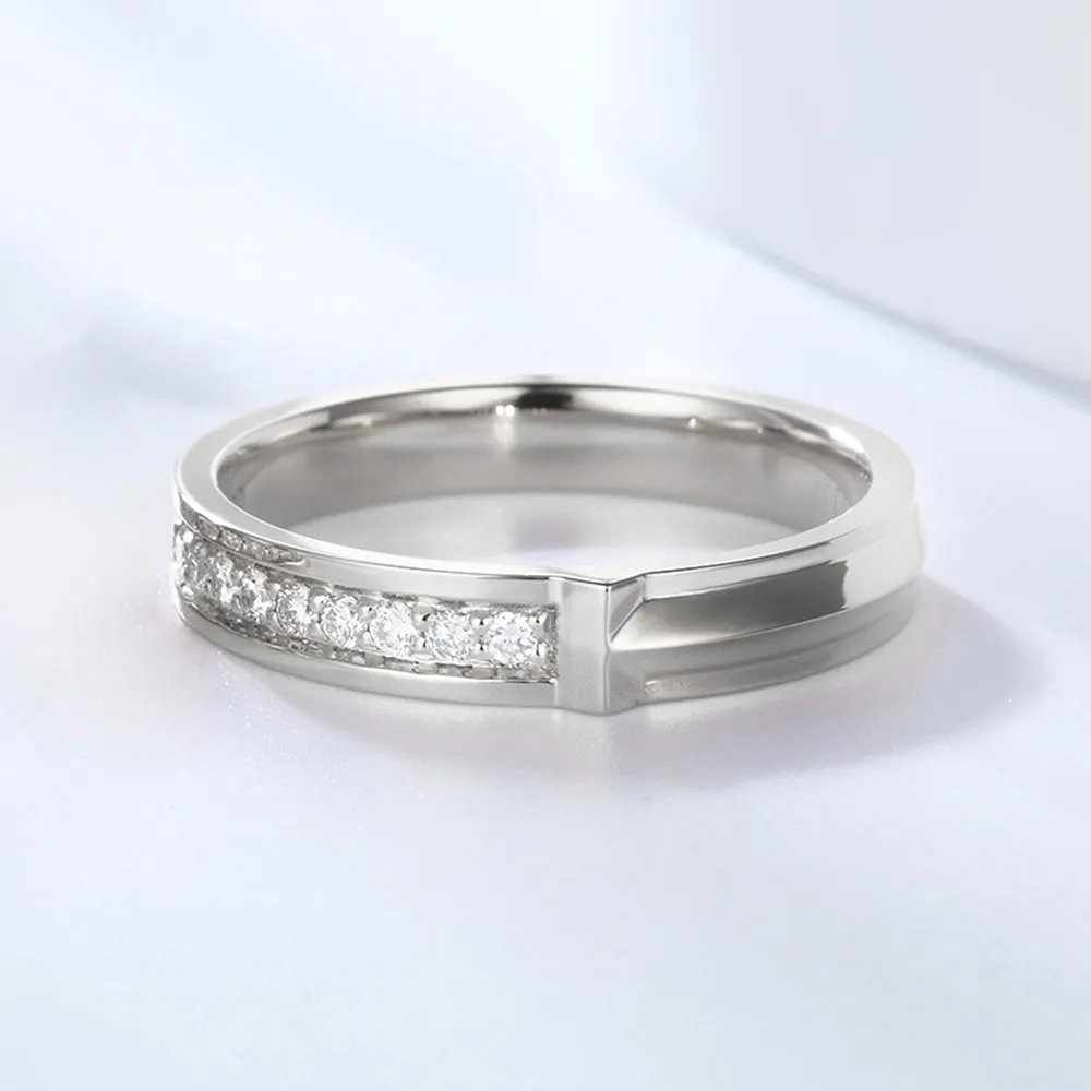 Half Eternity Diamonds Couple Wedding Rings