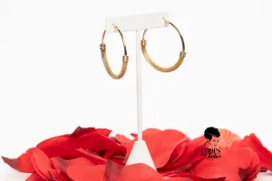 Half Mesh Hoop Earrings for Women