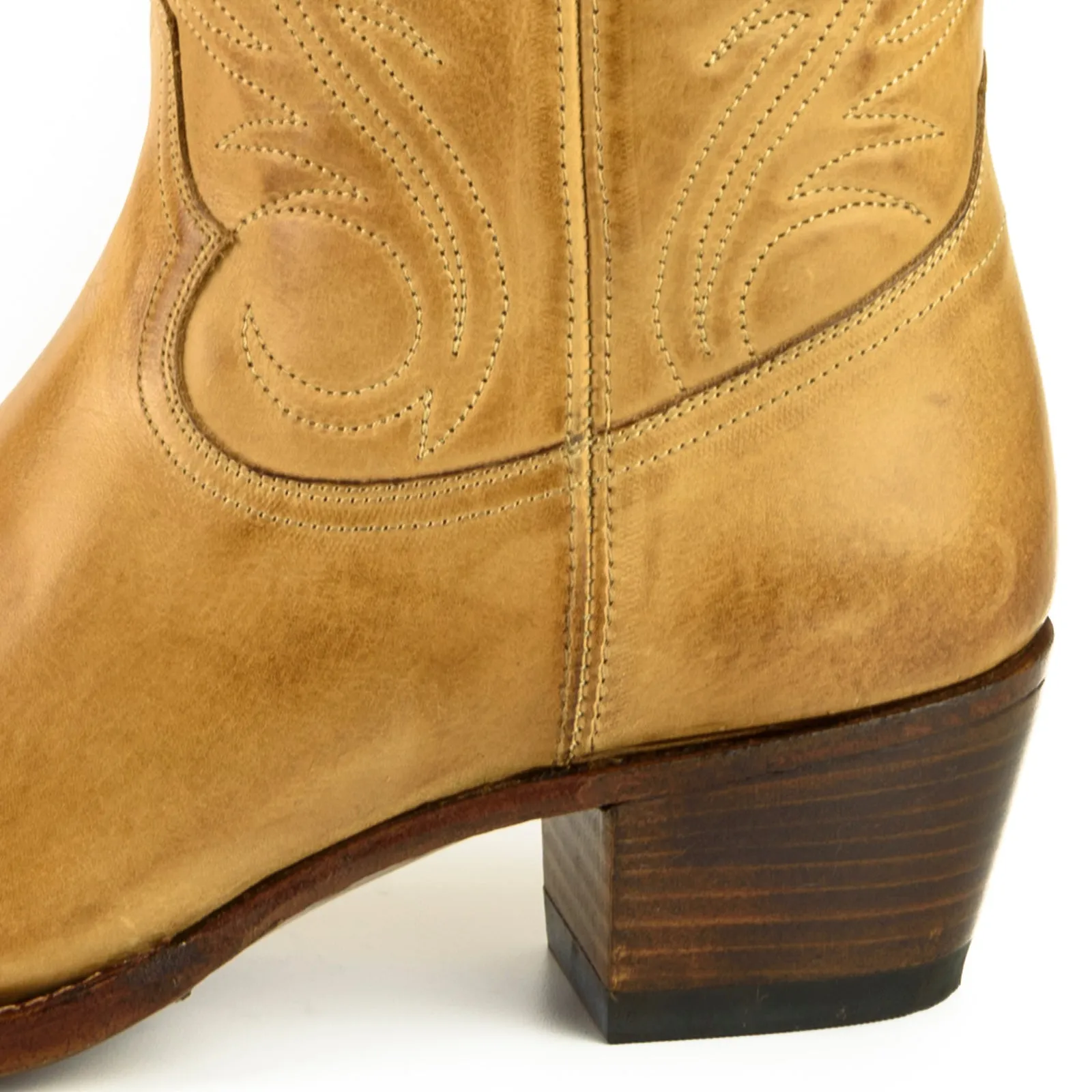 Handmade Women's Cowboy Country Western Boots Yellow Leather 2536 
