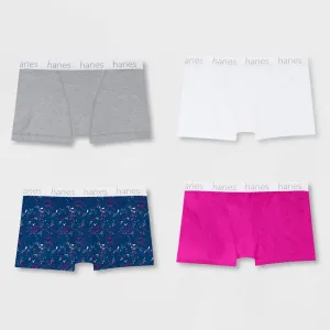 Hanes Premium Women's 4pk Boyfriend Cotton Stretch Boxer Briefs Colors Vary XXL