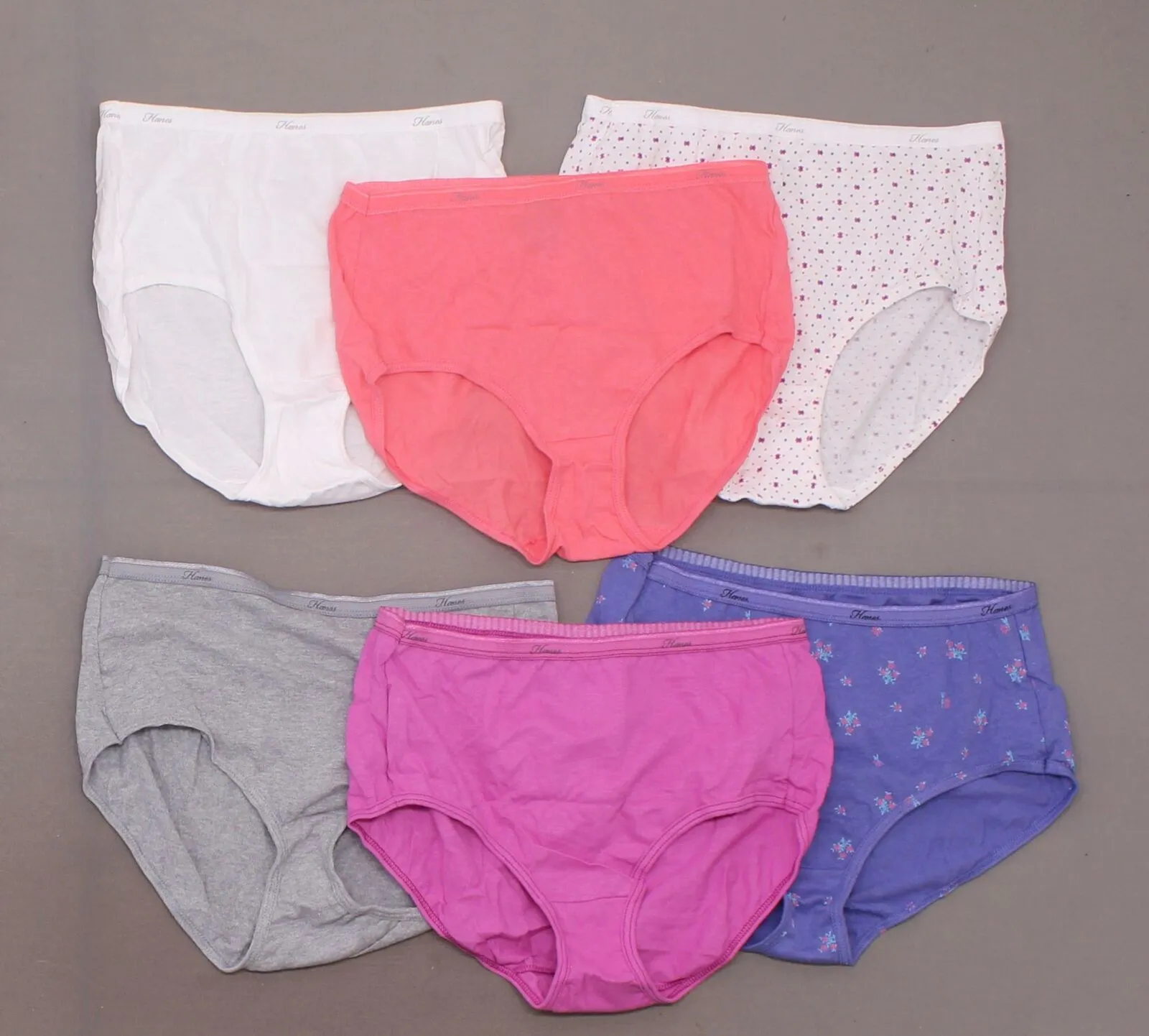 Hanes Women's 6 Pairs Cotton Briefs Panties Underwear
