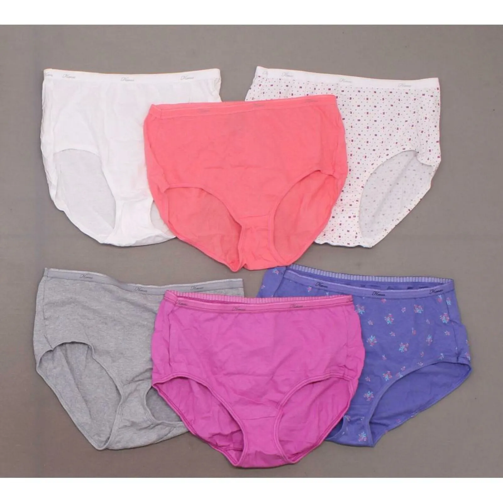 Hanes Women's 6 Pairs Cotton Briefs Panties Underwear