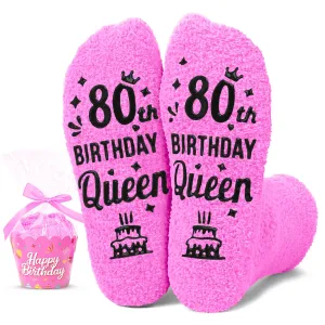 HAPPYPOP 80th Years Old Birthday Gifts for Women - Best Gifts for 80 Year Old Elderly, Socks for 80 Year Olds, Gift Ideas for 80 Year Olds