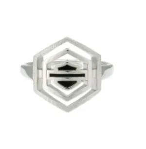 Harley-Davidson® Women's Hexagon Bar & Shield Ring, HDR0509