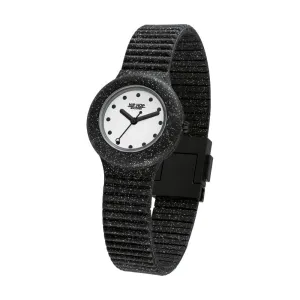Hip Hop Black Glitter Sparkling Mania 32mm Hwu1021 watch