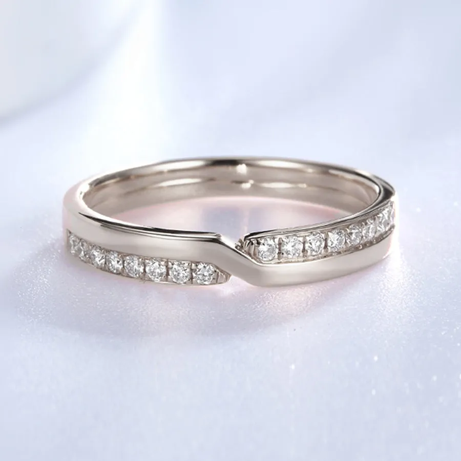 His and Her Two-Layer Diamond Wedding Ring Set