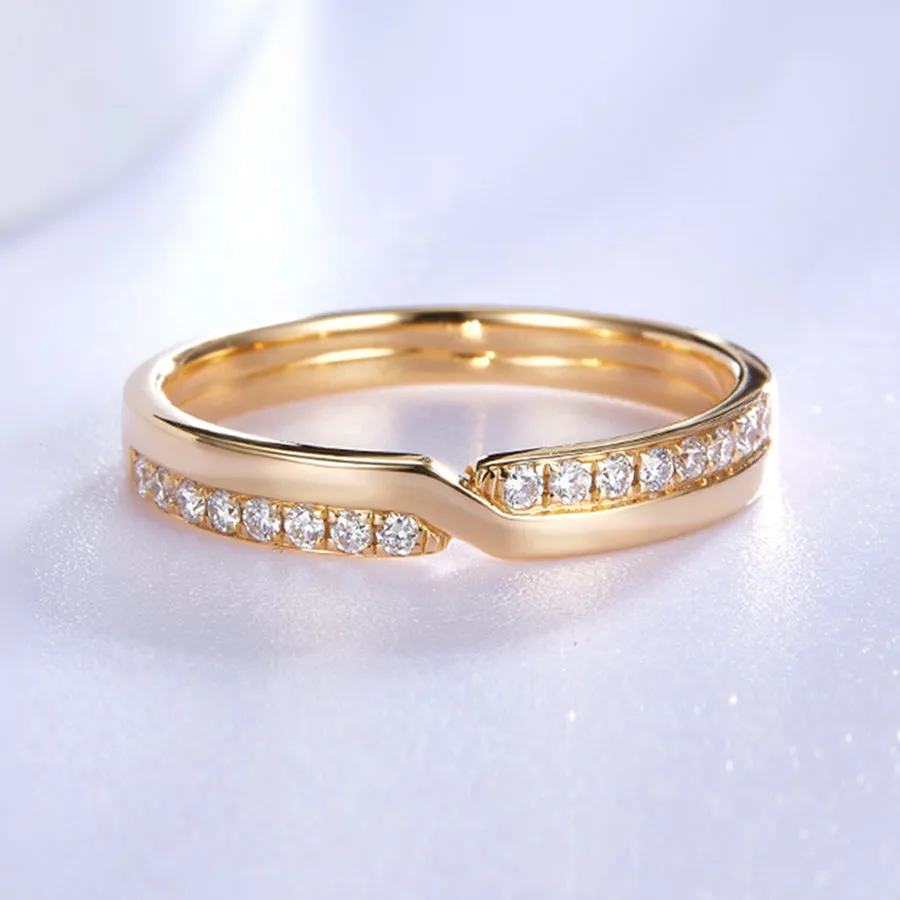 His and Her Two-Layer Diamond Wedding Ring Set