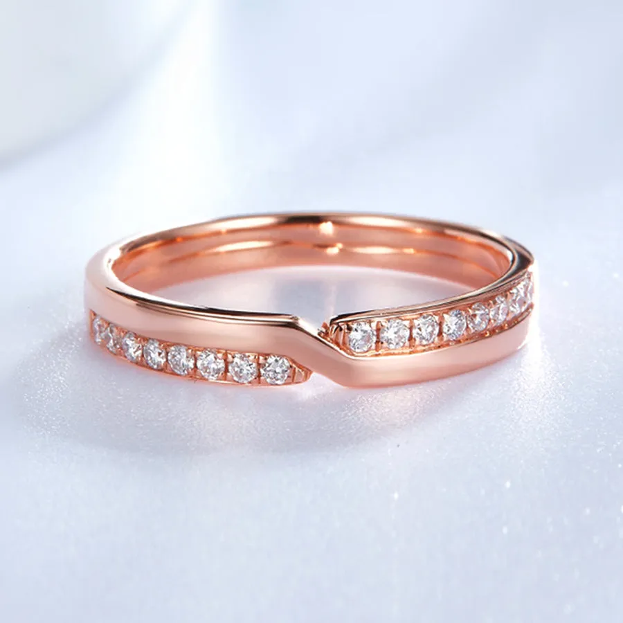 His and Her Two-Layer Diamond Wedding Ring Set