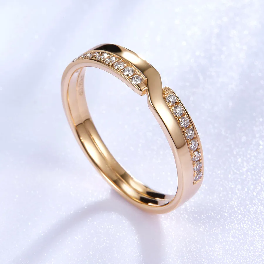 His and Her Two-Layer Diamond Wedding Ring Set