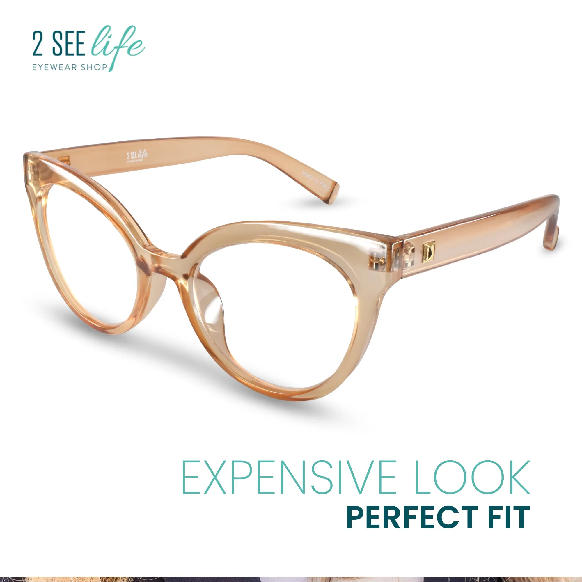 Horn Rim Cateye Reading Glasses for Women | R-694