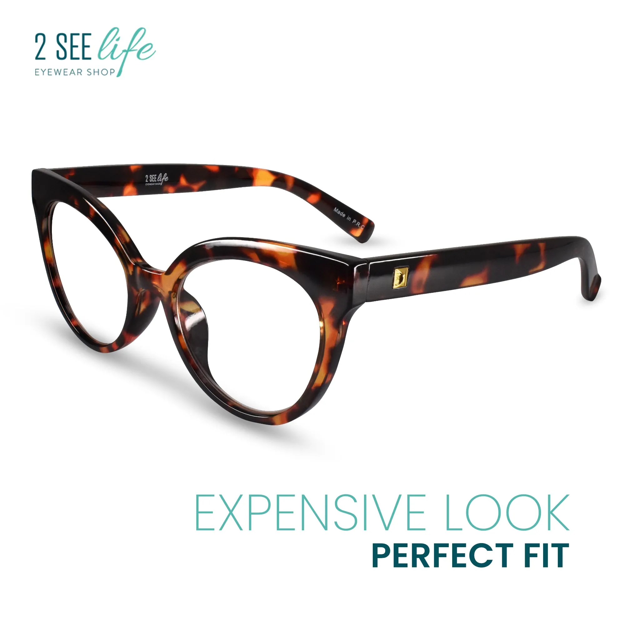 Horn Rim Cateye Reading Glasses for Women | R-694