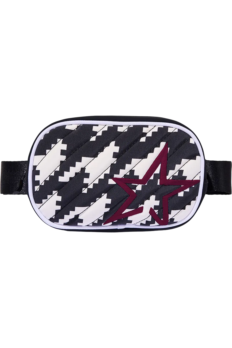 Houndstooth Star Belt Bag