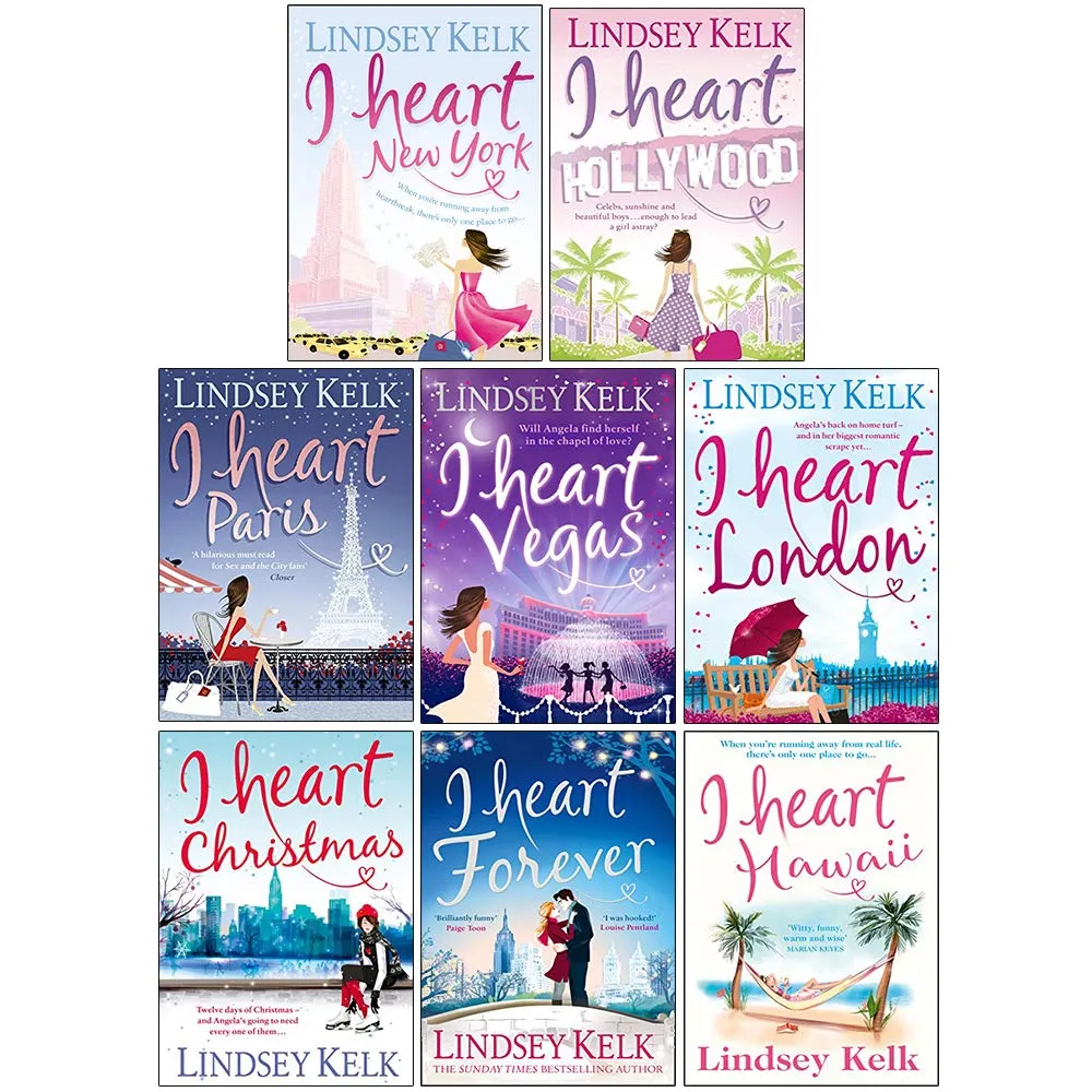 I Heart Series Lindsey Kelk 8 Books Set(New York, Hollywood, Paris, Vegas, London, Christmas, Forever, Hawaii)