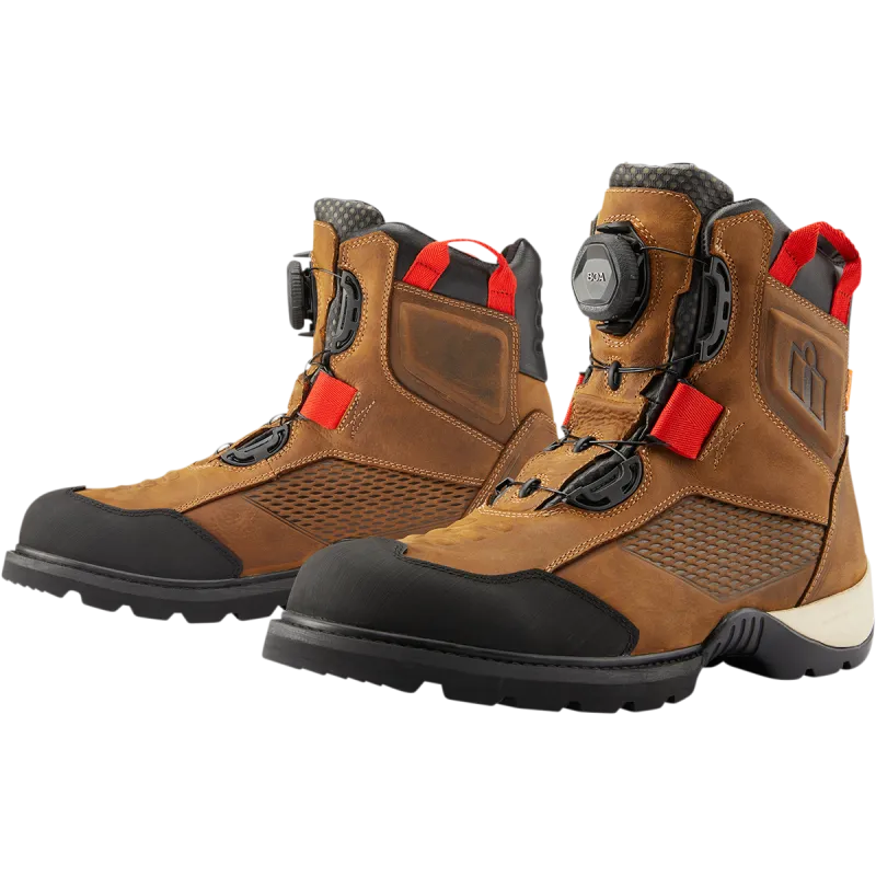 Icon Stormhawk Waterproof Mens Motorcycle Boots