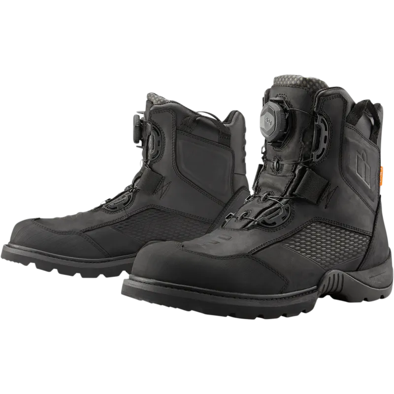 Icon Stormhawk Waterproof Mens Motorcycle Boots