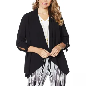 IMAN Women's Plus Size City Chic Tie Sleeve Jacket