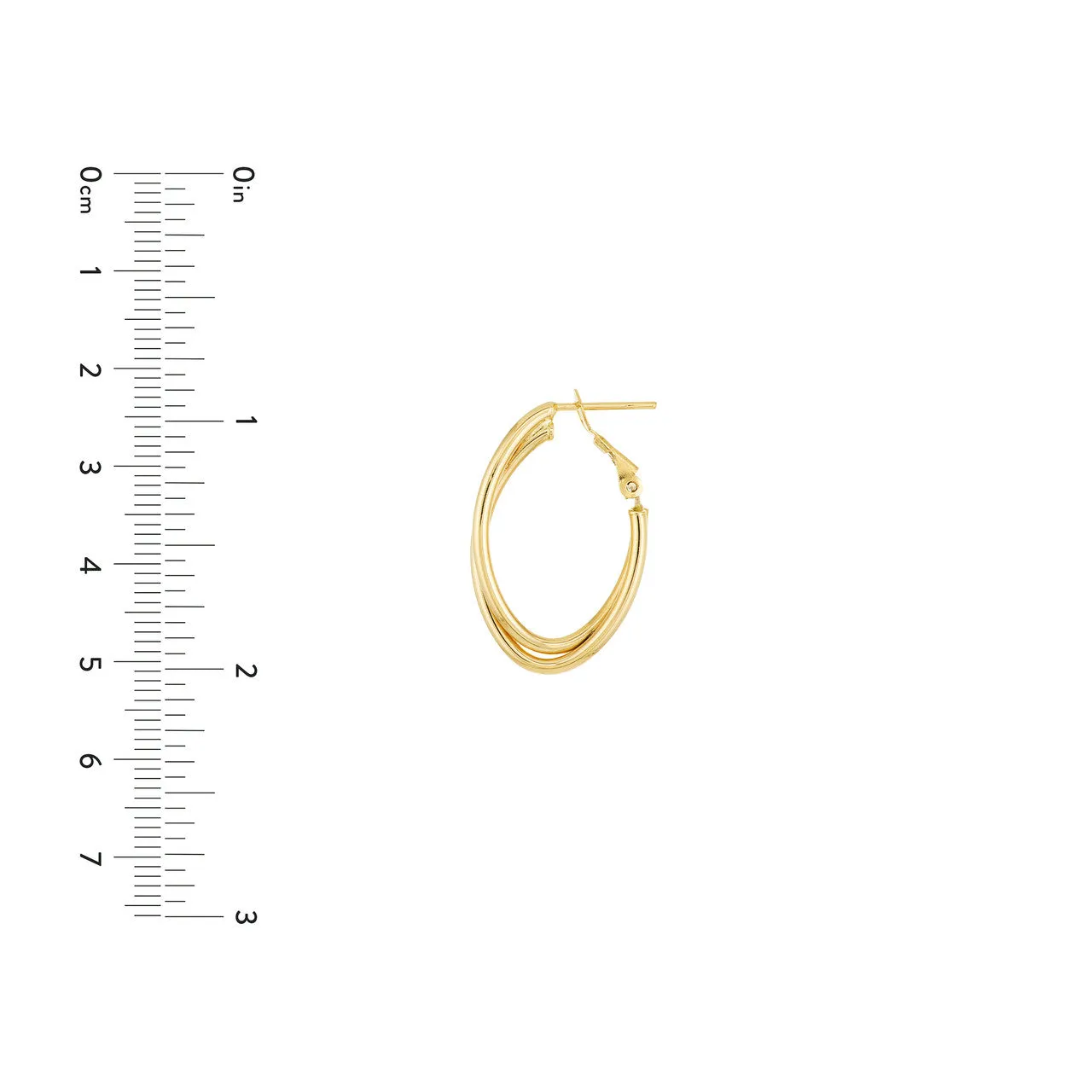 Interwoven Tube Oval Hoops with Omega Clip
