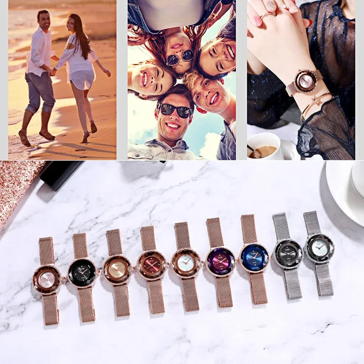 Irregular Dial Mesh Strap Women's Watch