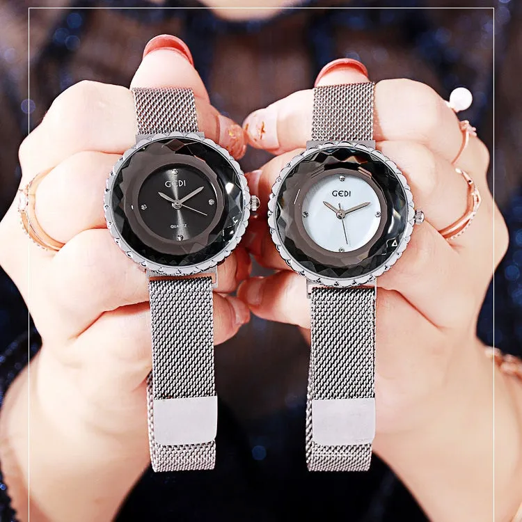 Irregular Dial Mesh Strap Women's Watch