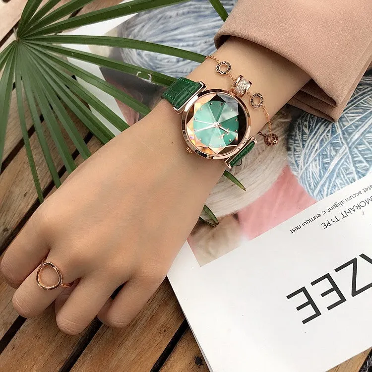 Irregular Mirror With Scale Women's Watch