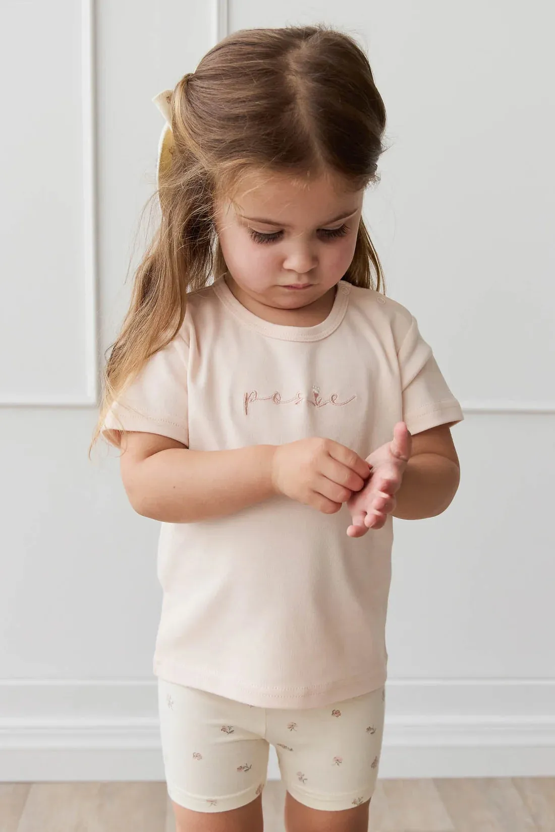 Jamie Kay Pima Cotton Aude Oversized Tee - Ballet Pink Posie