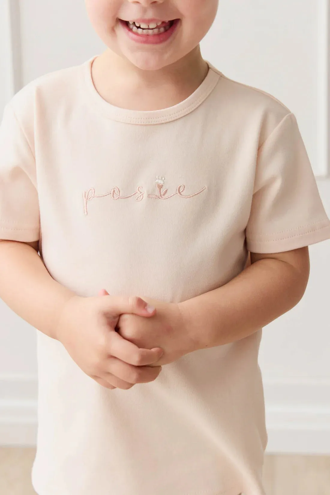 Jamie Kay Pima Cotton Aude Oversized Tee - Ballet Pink Posie