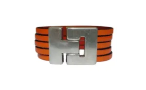 JBJ Women’s Barcelona Tangerine Leather Bracelet