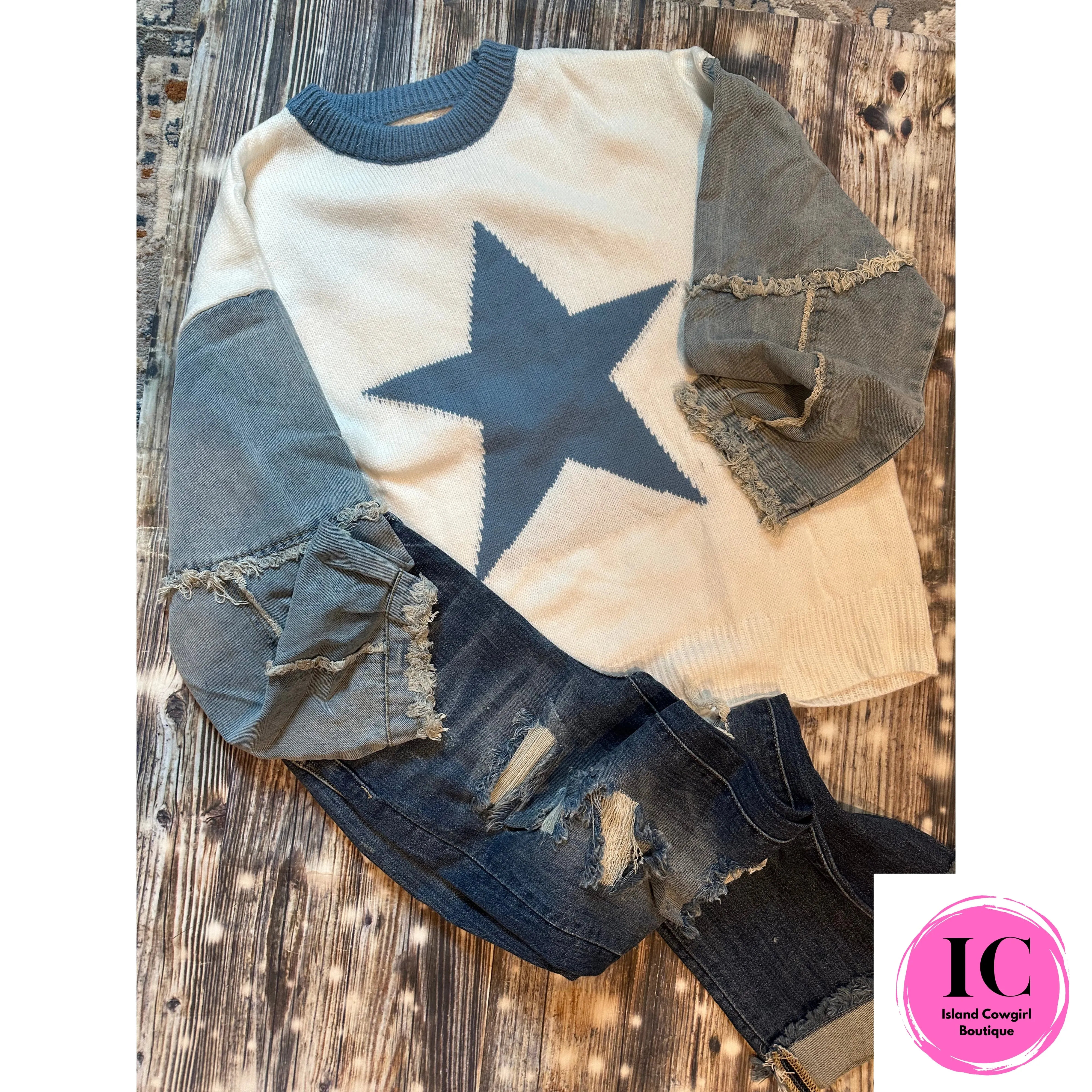 Just My Type Star Sweatshirt