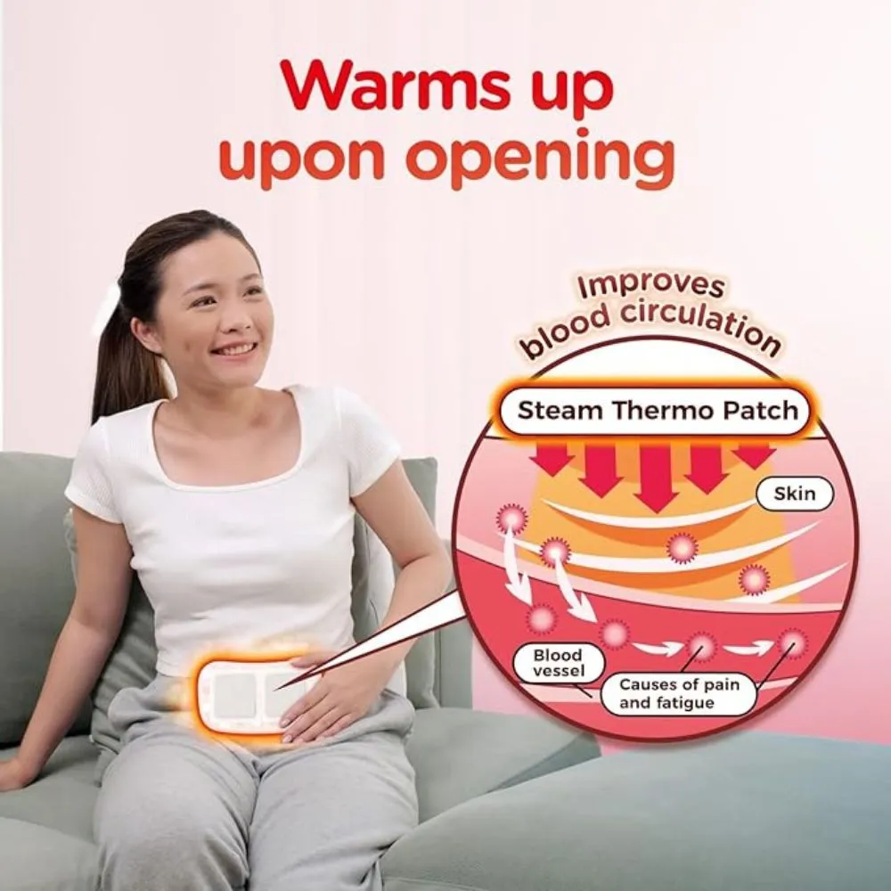 Kao MegRhythm Steam Thermo Patch for Abdomen & Lower Back Pain 5pcs
