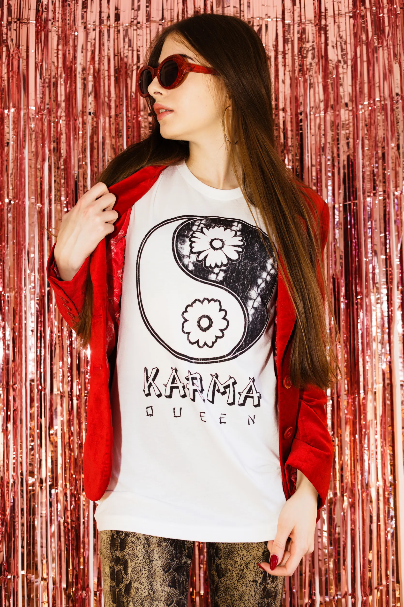 Karma Queen Tee - White