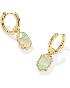 Kendra Scott | Hallie Huggie Gold Earrings {Opalite Illusion}