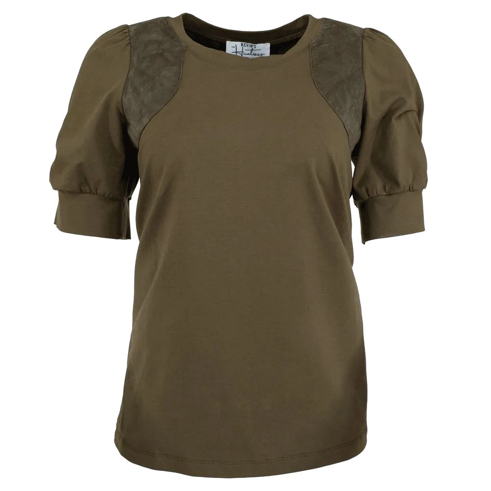 Kevin's Huntress Scoop Neck Puff Sleeve Shooting Tee