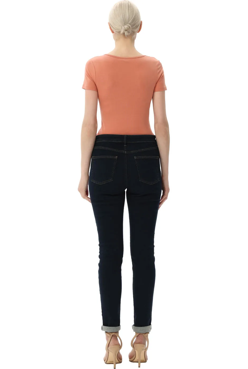 Kimi   Kai Women's Square Neck Basic Bodysuit