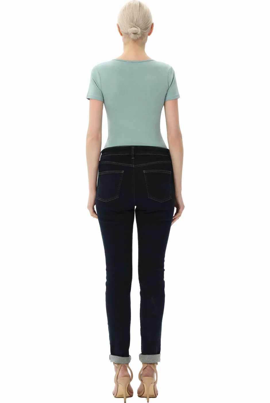 Kimi   Kai Women's Sweetheart Neck Basic Bodysuit
