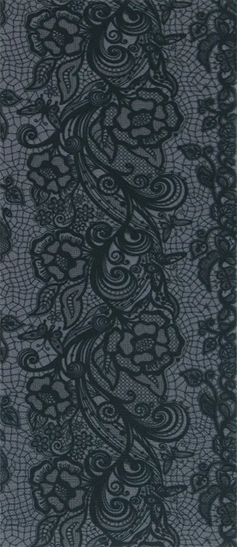 Lace Trellis on Smoke Knee Highs