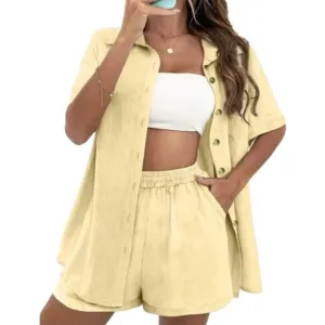 Ladies Two-piece boho short set sz XXL