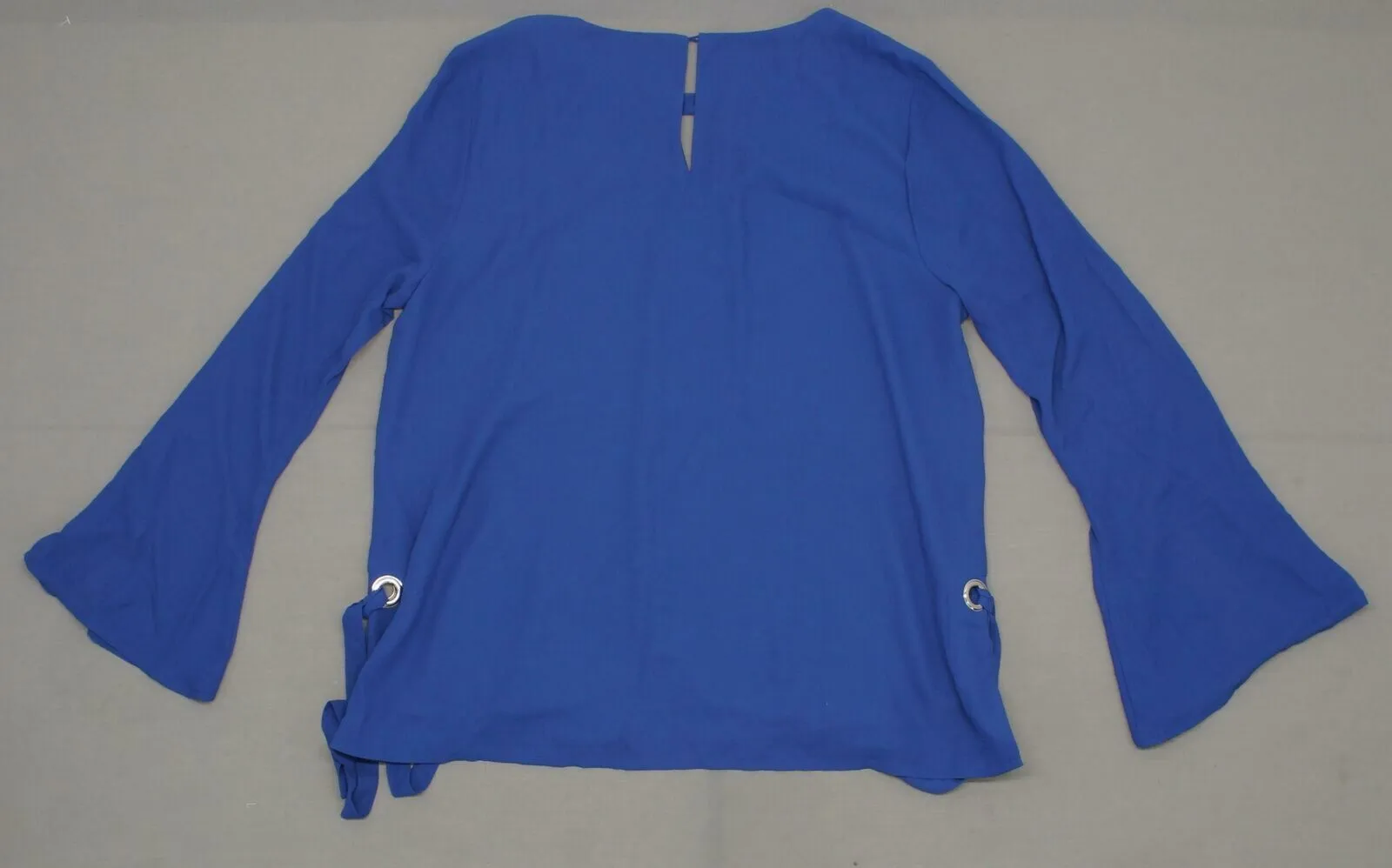 Laurie Felt Women's Blouse with Link Neck Detail Cobalt Blue Large